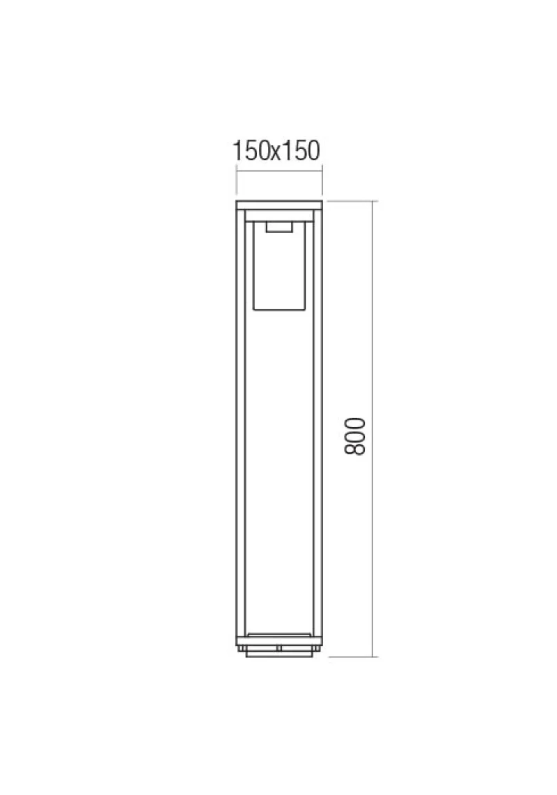 Lagos 90525 – REDO градински стълб в тъмно кафяв, 1x15W, IP54