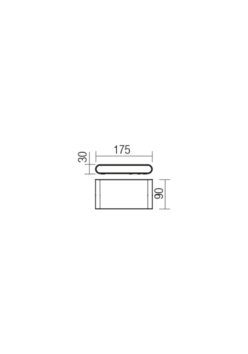 Klippe 9054 – REDO LED facade wall light in dark grey, 13W, 3000K, IP54
