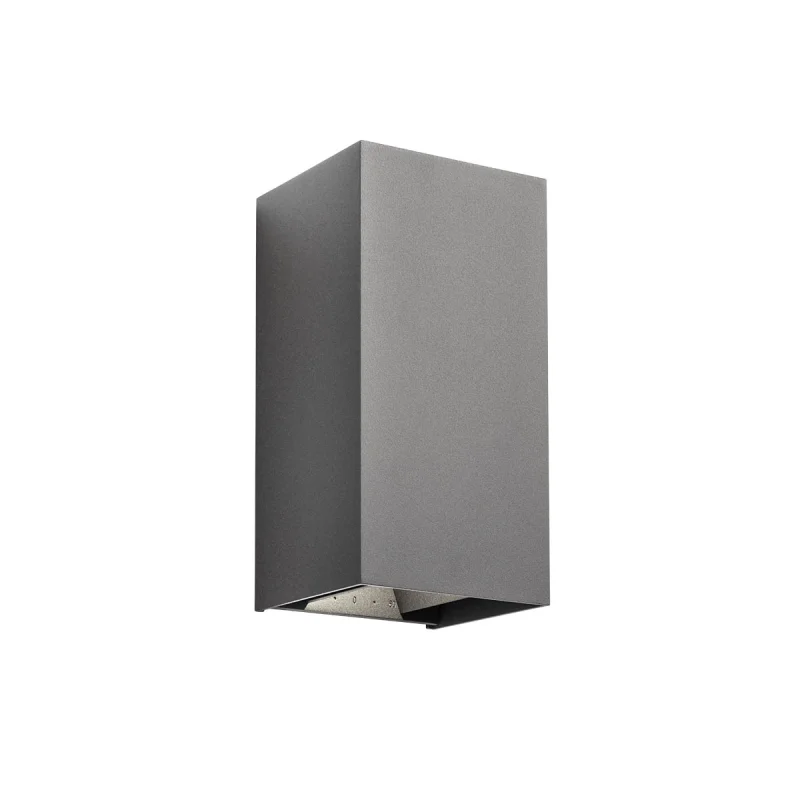 Outdoor Wall Lights Vary 90553 – REDO LED facade wall light in dark grey, 2X10W, 3000K, IP54