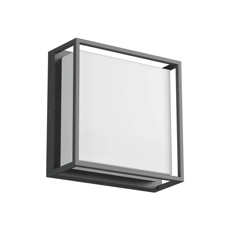 Outdoor Ceiling Lights Quadris 90565 – REDO LED facade ceiling light in dark grey, 20W, 3000K, IP54