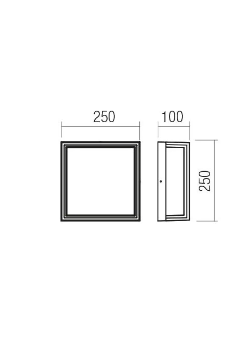 Quadris 90566 – REDO LED фасаден плафон в тъмно кафяв, 20W, 3000K, IP54