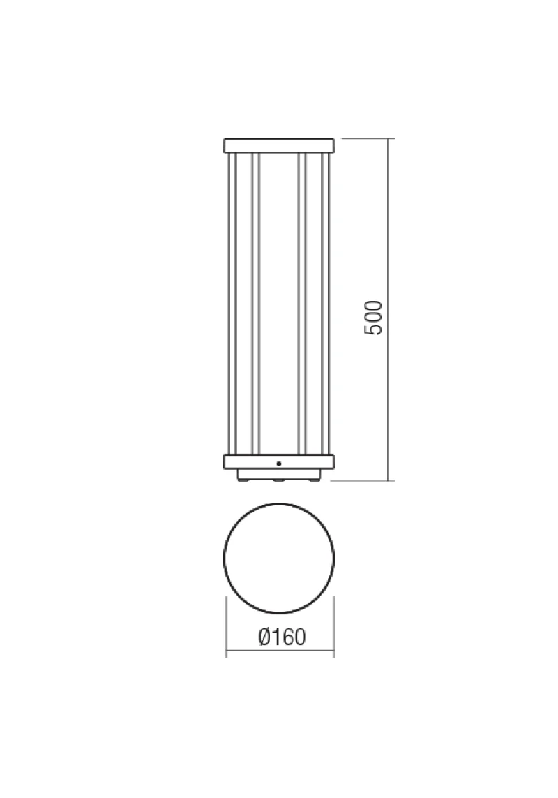 Kalen 90578 – REDO LED градински стълб в тъмно сив, 8W, 3000K, IP65