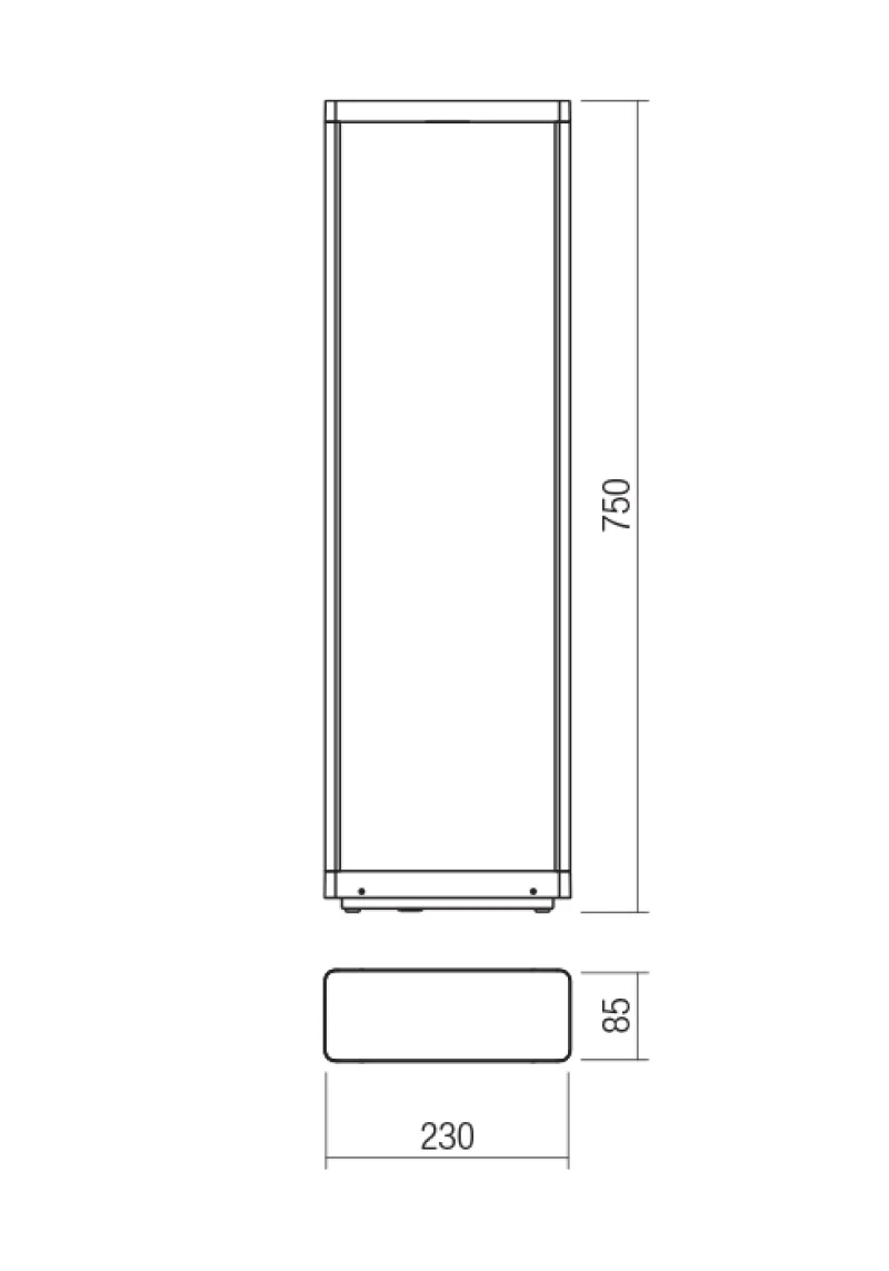 Wake 90582 – REDO LED градински стълб в тъмно сив, 8W, 3000K, IP65