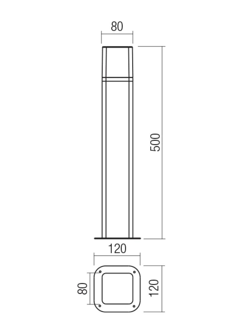 Volt 90609 – REDO LED градински стълб в ръждиво-кафяв, 13W, 3000K, IP54