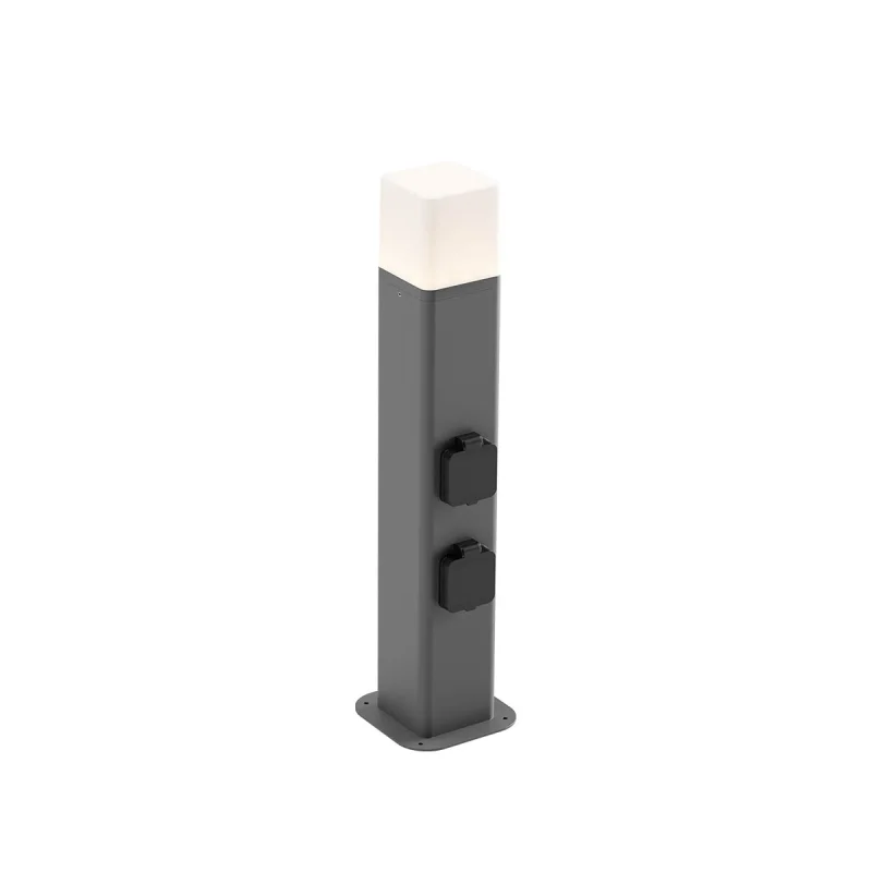 Bollard Lights Volt 90614 – REDO LED garden bollard in dark grey, 13W, 3000K, IP54