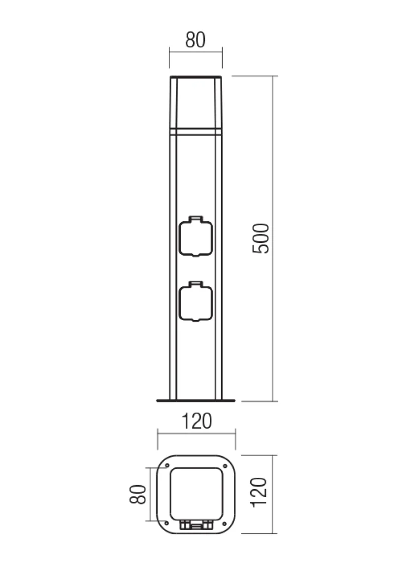 Volt 90615 – REDO LED garden bollard in rust-brown, 13W, 3000K, IP54
