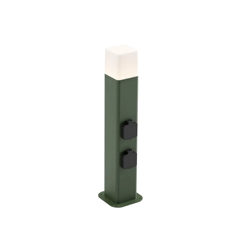 Bollard Lights Volt 90616 – REDO LED garden bollard in dark green, 13W, 3000K, IP54