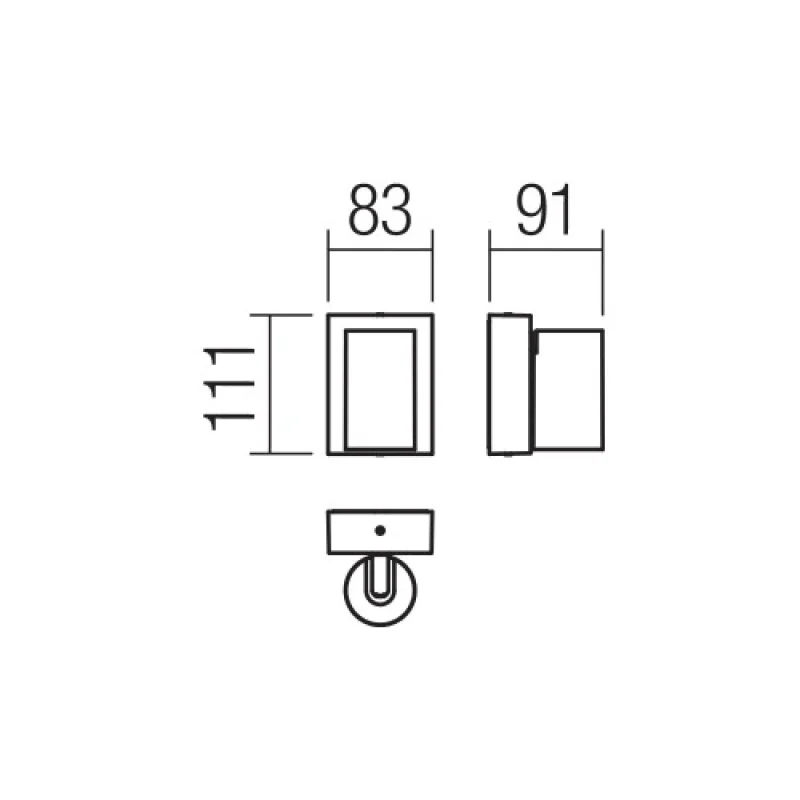 Alan 90632 – Smarter LED facade wall light in dark grey, 1x9W, 2200K, IP65