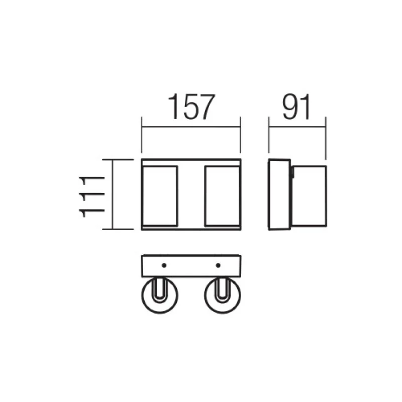 Alan 90633 – Smarter LED фасаден аплик в тъмно сив, 2x9W, 2200K, IP65