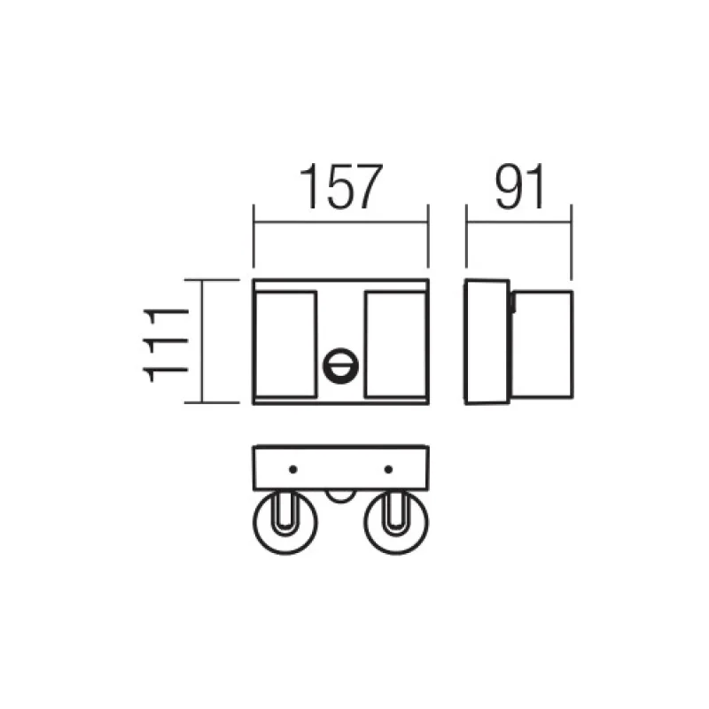 ... 90634 – Smarter LED фасаден аплик със сензор за движение в тъмно сив, 2x9W, 2200K, IP65