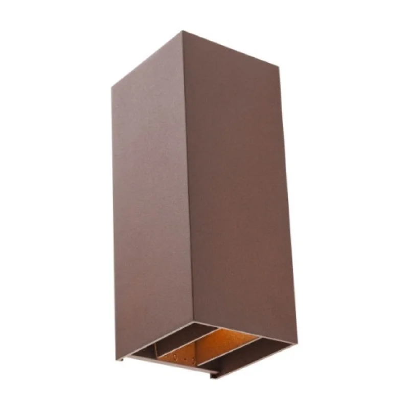 Outdoor Wall Lights Sonny 90637 – Smarter LED facade wall light in rust-brown, 2x5W, 2200K, IP54