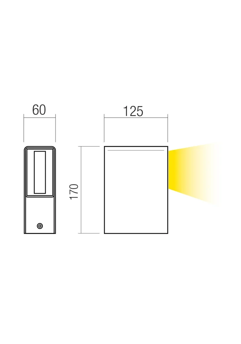 Izar 90645 – REDO LED фасаден аплик в тъмно сив, 11W, 2700K, IP65
