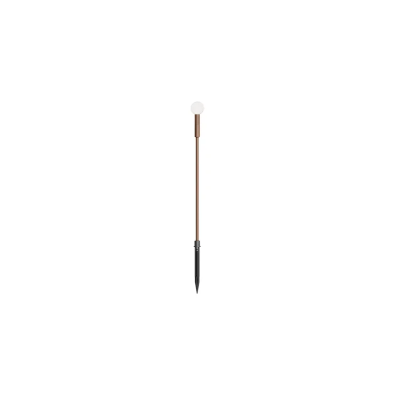 In-Ground Lights Torch 90650 – REDO LED garden bollard with spike light in-ground in dark brown, 1,5W, 3000K, IP65