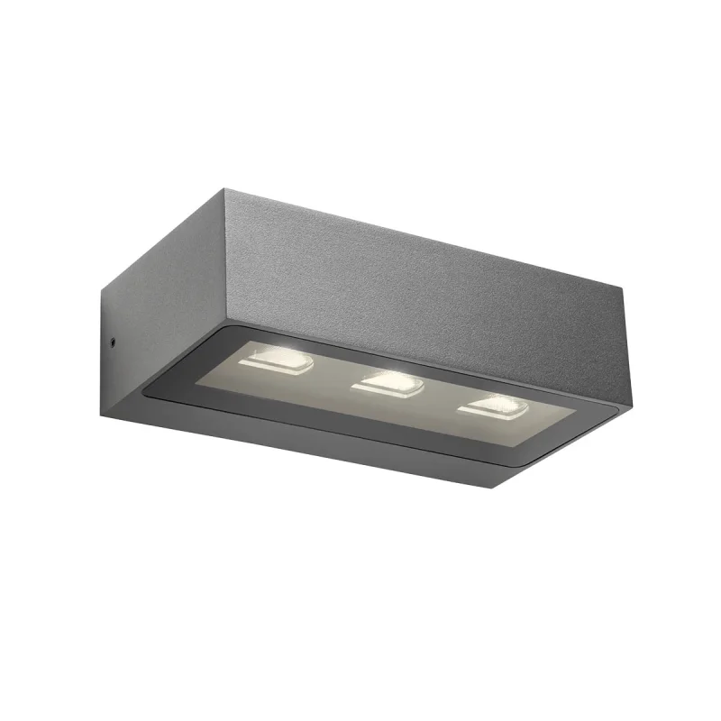 Външно стенно осветление Cape 90666 – REDO LED фасаден аплик в тъмно сив, 15.5W, 2700K, IP54