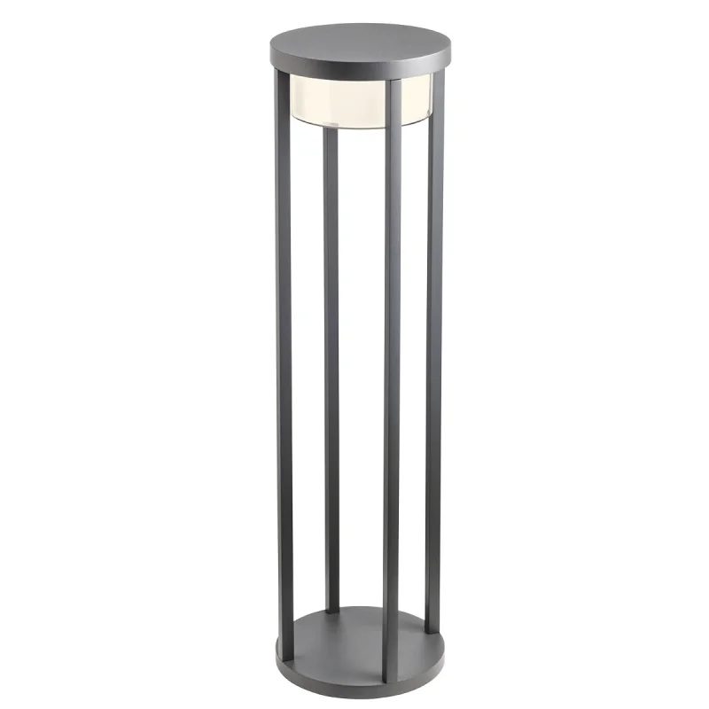 Bollard Lights Max 90677 – REDO LED garden bollard in dark grey, 15W, 3000K, IP65