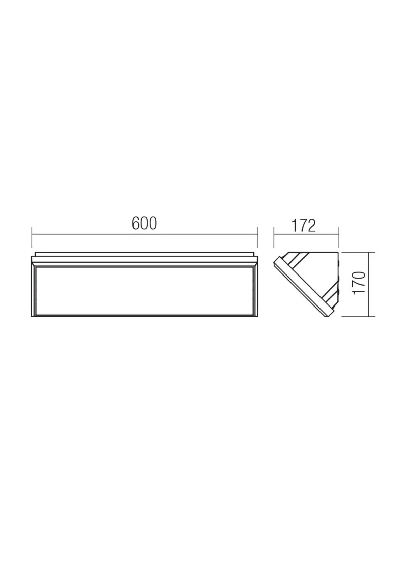 Mako 90678 – REDO LED facade wall light in dark grey, 1x65W, 3000K, IP65