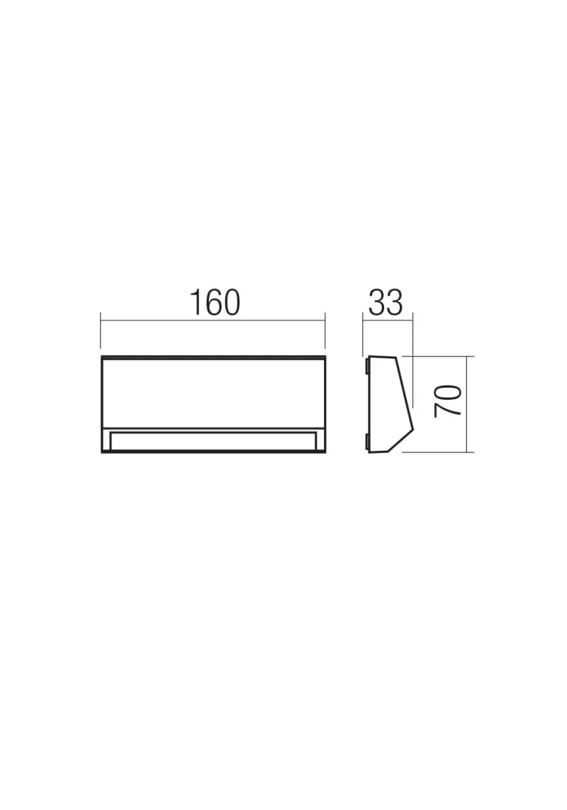 Ander 90679 – REDO LED фасадна луна за външен монтаж в тъмно сив, 3W, 3000K, IP65