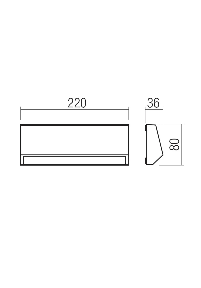Ander 90680 – REDO LED фасадна луна за външен монтаж в тъмно сив, 4W, 3000K, IP65