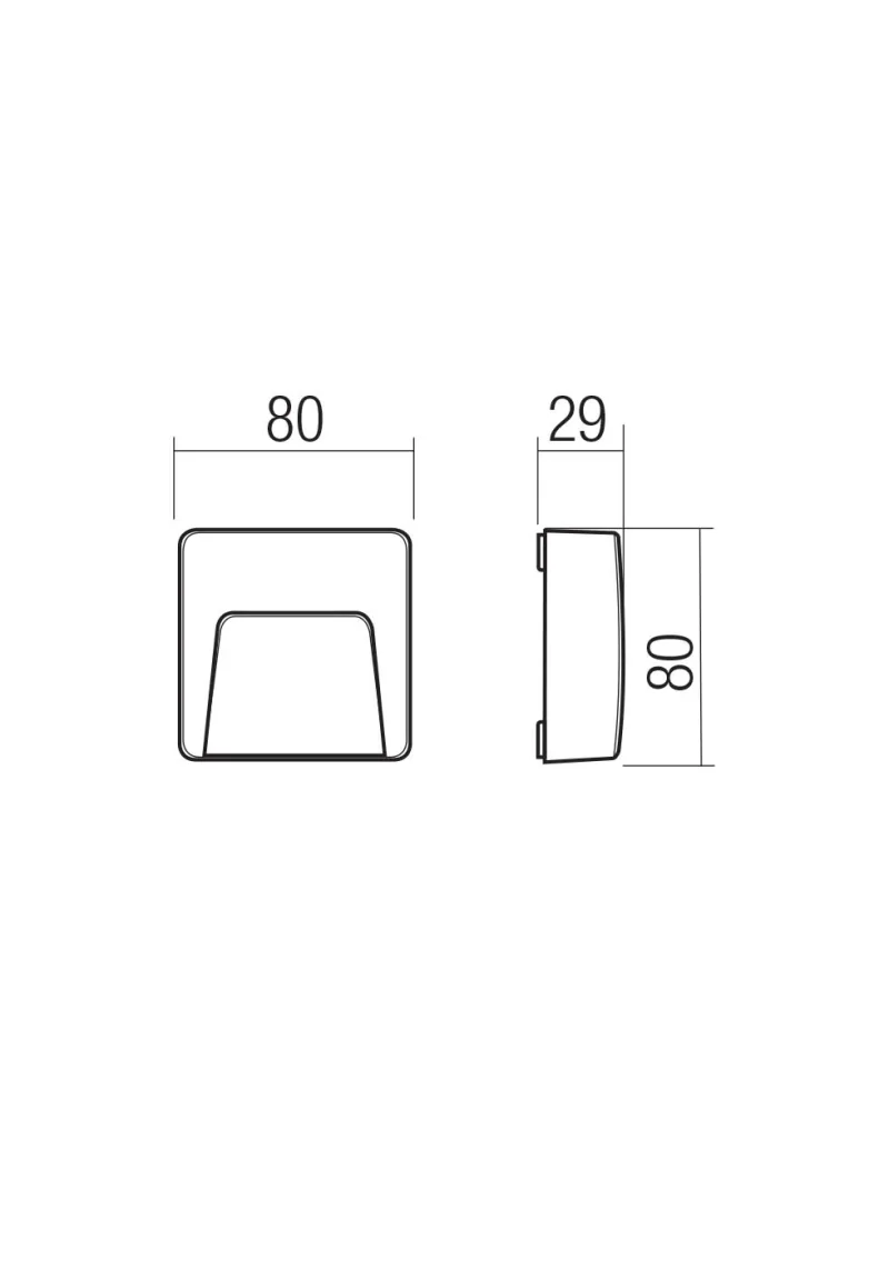 Holos 90681 – REDO LED фасадна луна за външен монтаж в тъмно сив, 1.5W, 3000K, IP65
