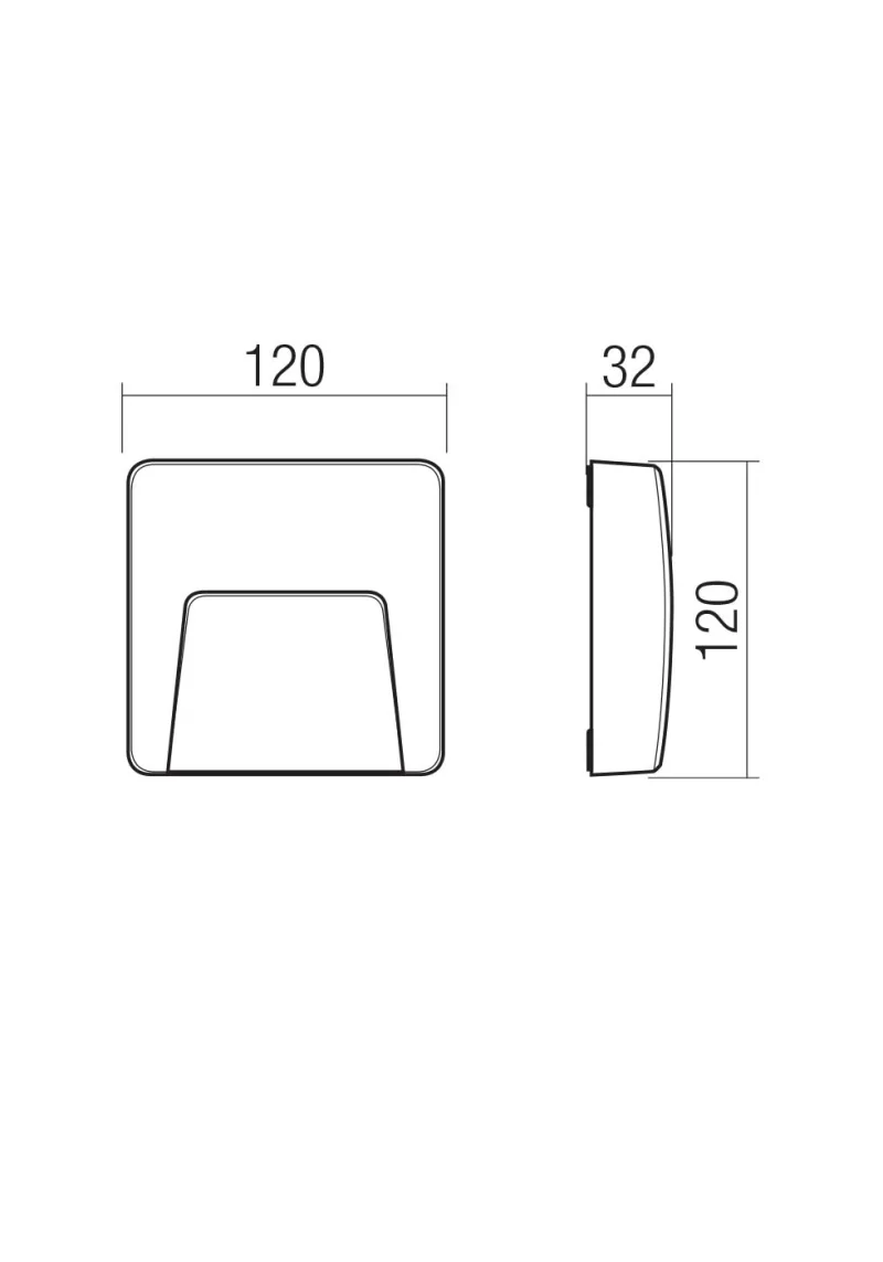 Holos 90682 – REDO LED facade downlight for outdoor mounting in dark grey, 3W, 3000K, IP65