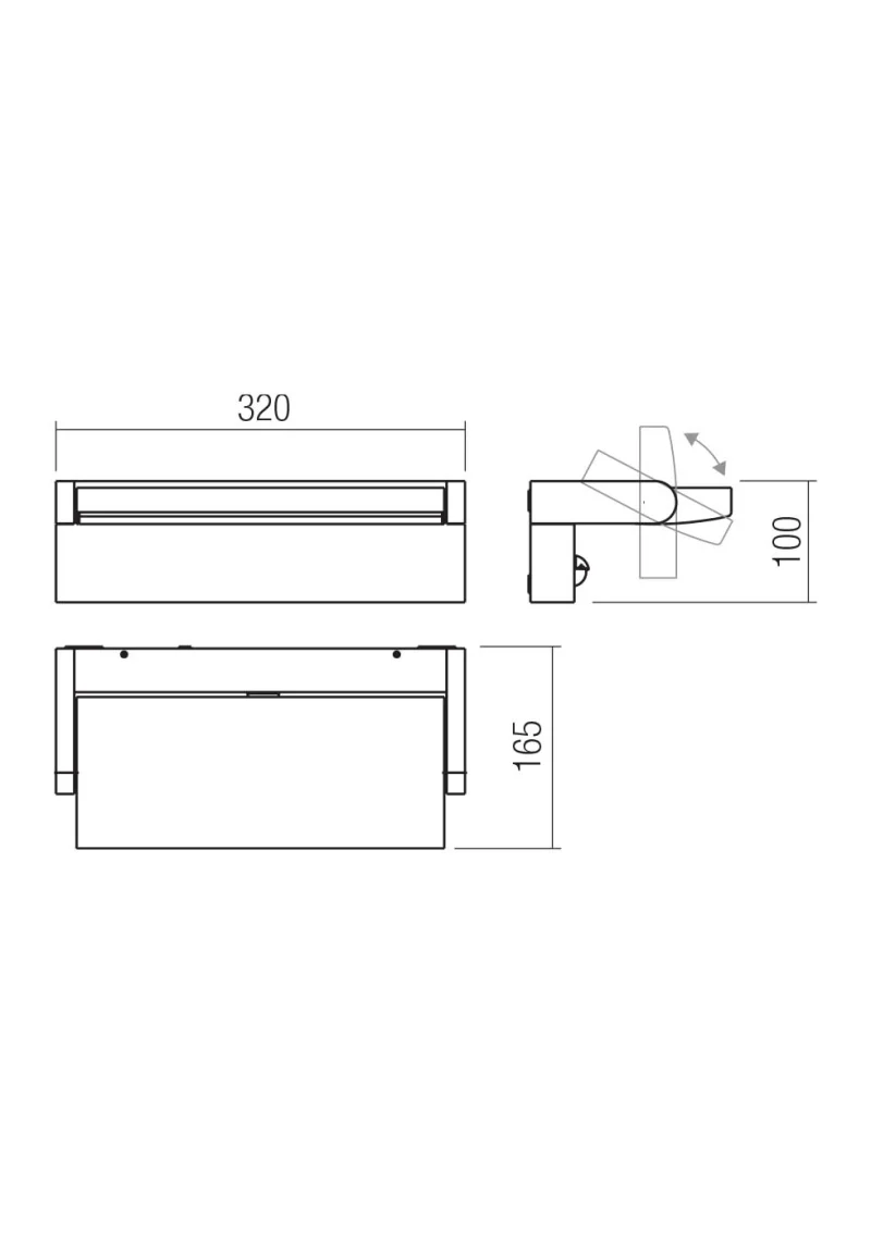 Flip 90716 – REDO LED facade wall light in rust-brown, 40W, 3000K, IP65