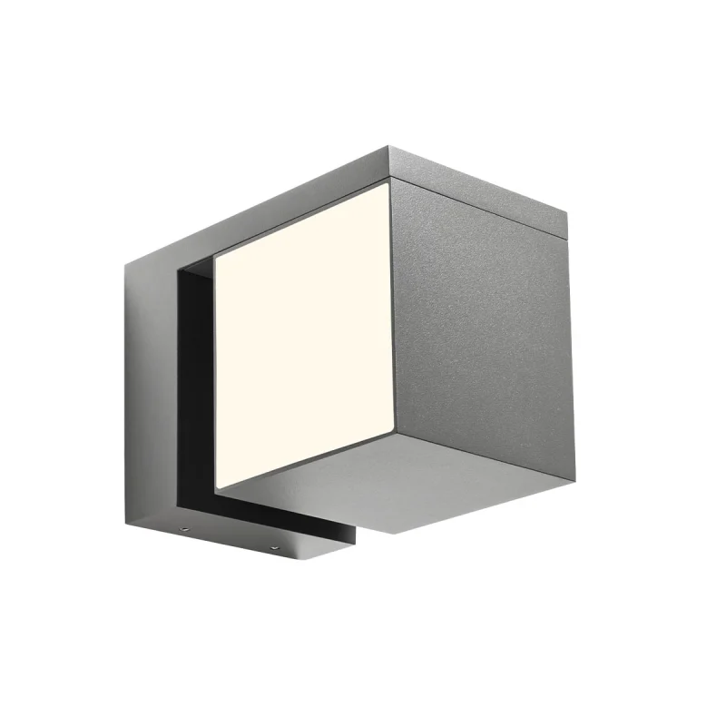 Външно стенно осветление Kub 90717 – REDO LED фасаден аплик в тъмно сив, 18W, 2700K, IP54