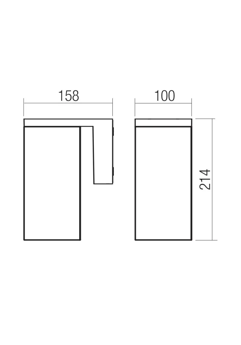 Kub 90720 – REDO LED фасаден аплик в тъмно сив, 24W, 3000K, IP54