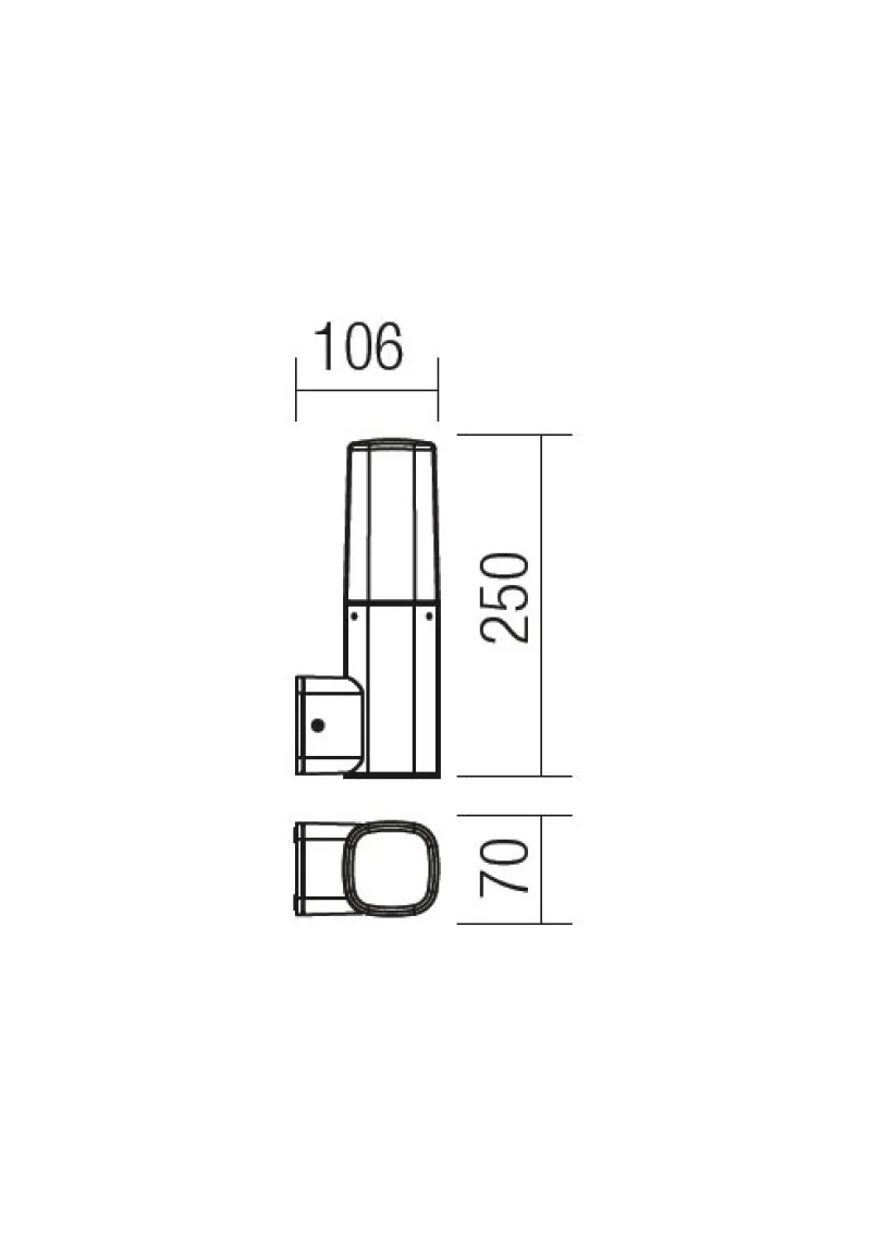 Igor 9073 – REDO LED facade downlight for recessed mounting in wall in matt white, 6W, 2700K, IP54
