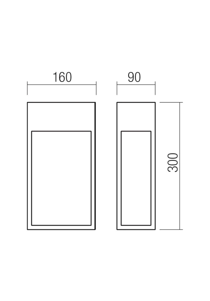 Stand 90734 – REDO LED фасаден аплик в тъмно сив, 1x20W, 2700K, IP65