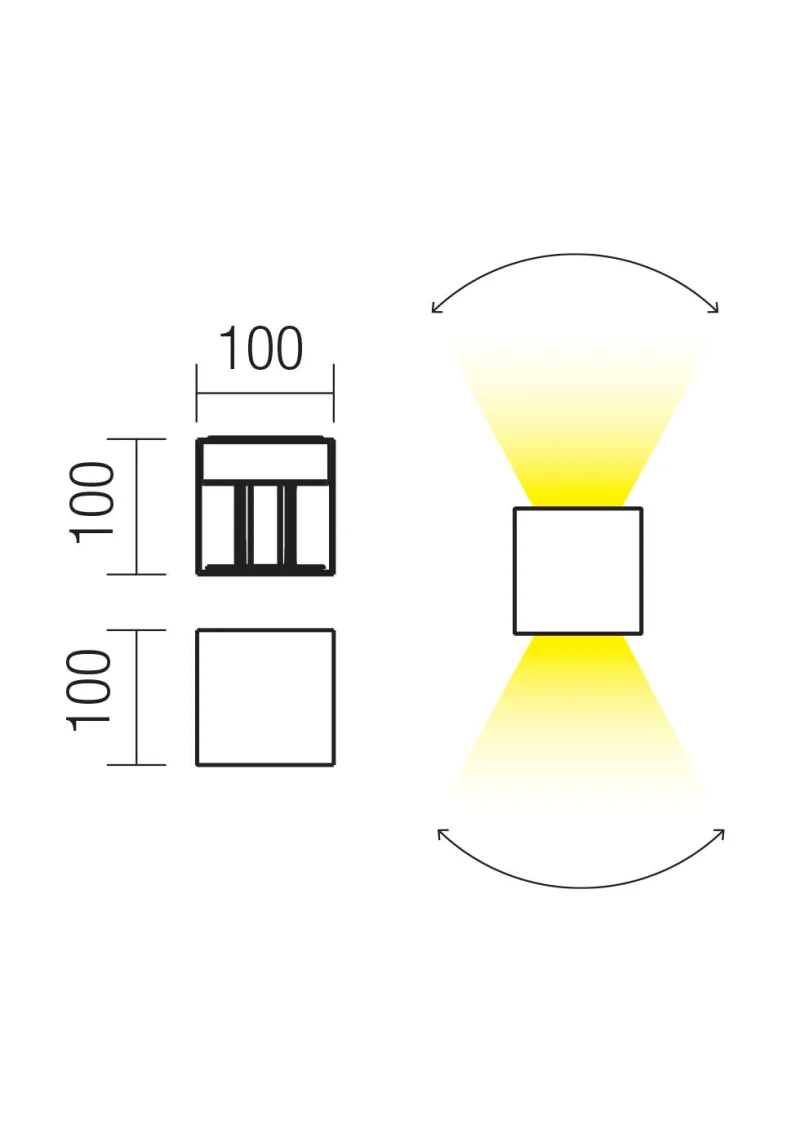 Vary 90750 – REDO LED фасаден аплик в матово бял, 2X6W, 2700K, IP54