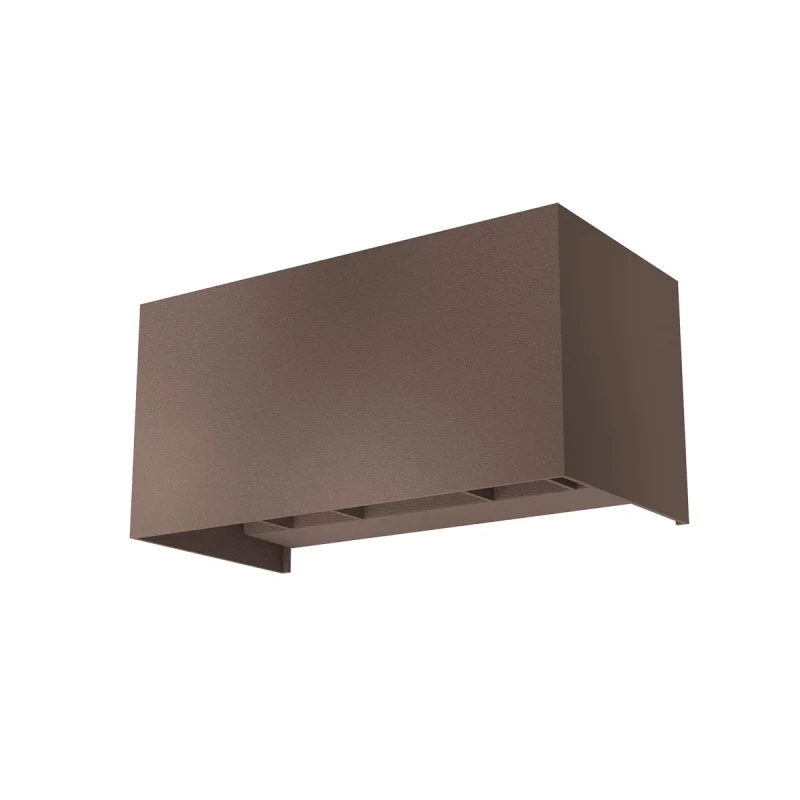 Outdoor Wall Lights Vary 90758 – REDO LED facade wall light in dark brown, 4X5W, 2700K, IP54