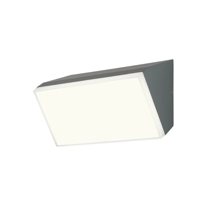Външно стенно осветление Tokyo 90766 – REDO LED фасаден аплик в тъмно сив, 1x12W, 2700K, IP54