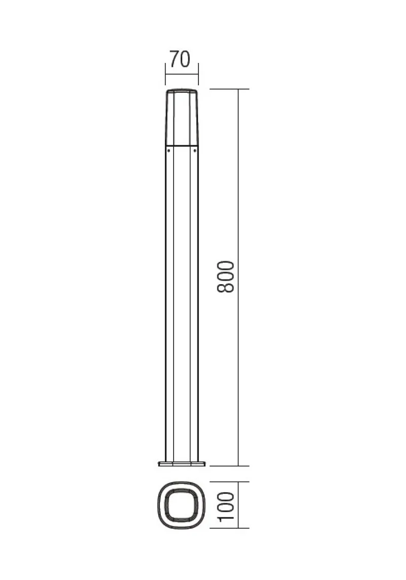Crayon 9077 – REDO градински стълб в антрацит, 1x42W, IP44