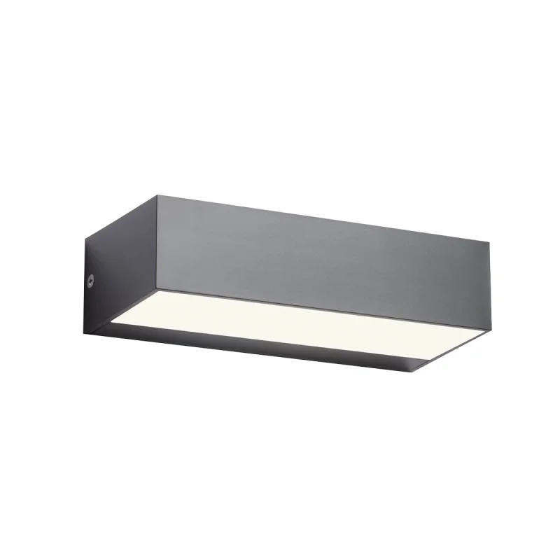 Outdoor Wall Lights Lampris 90779 – REDO LED facade wall light in dark grey, 1x9,5W, 2700K, IP65