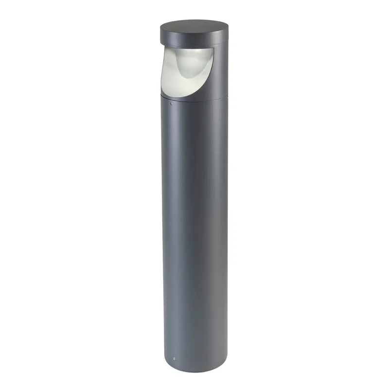 Bollard Lights Xwalk 90782 – REDO LED garden bollard in dark grey, 12W, 2700K, IP65
