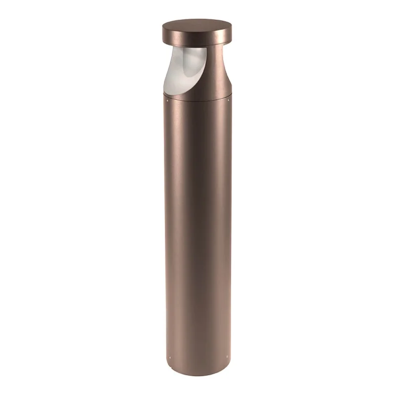 Bollard Lights Xwalk 90785 – REDO LED garden bollard in dark brown, 24W, 2700K, IP65