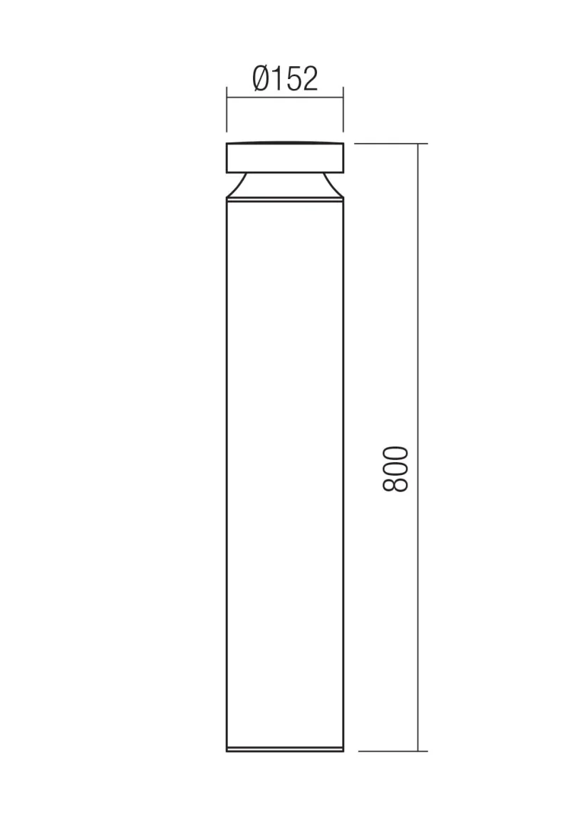 Xgrow 90786 – REDO LED градински стълб в тъмно сив, 24W, 2700K, IP65