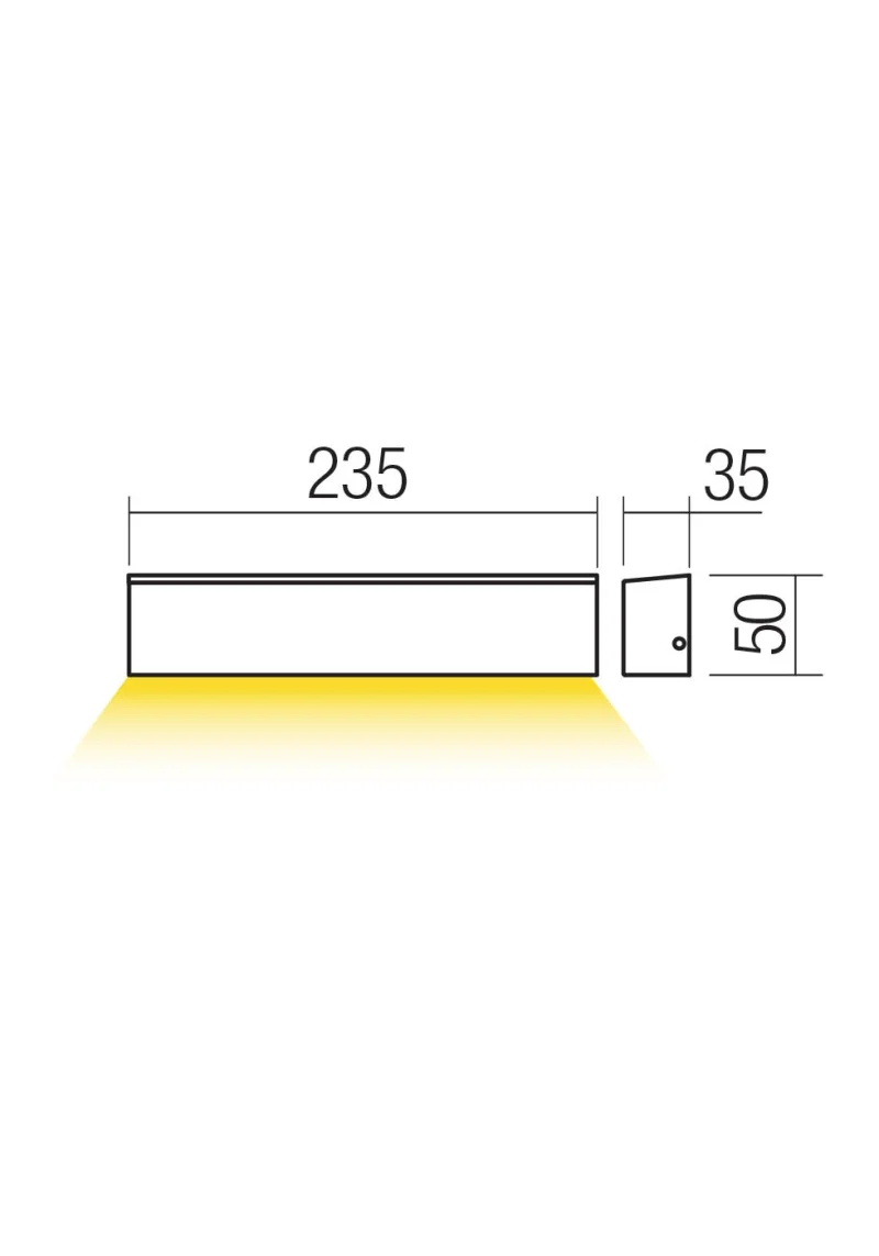 Omnia 90792 – REDO LED facade wall light in dark brown, 13.5W, 2700K, IP54