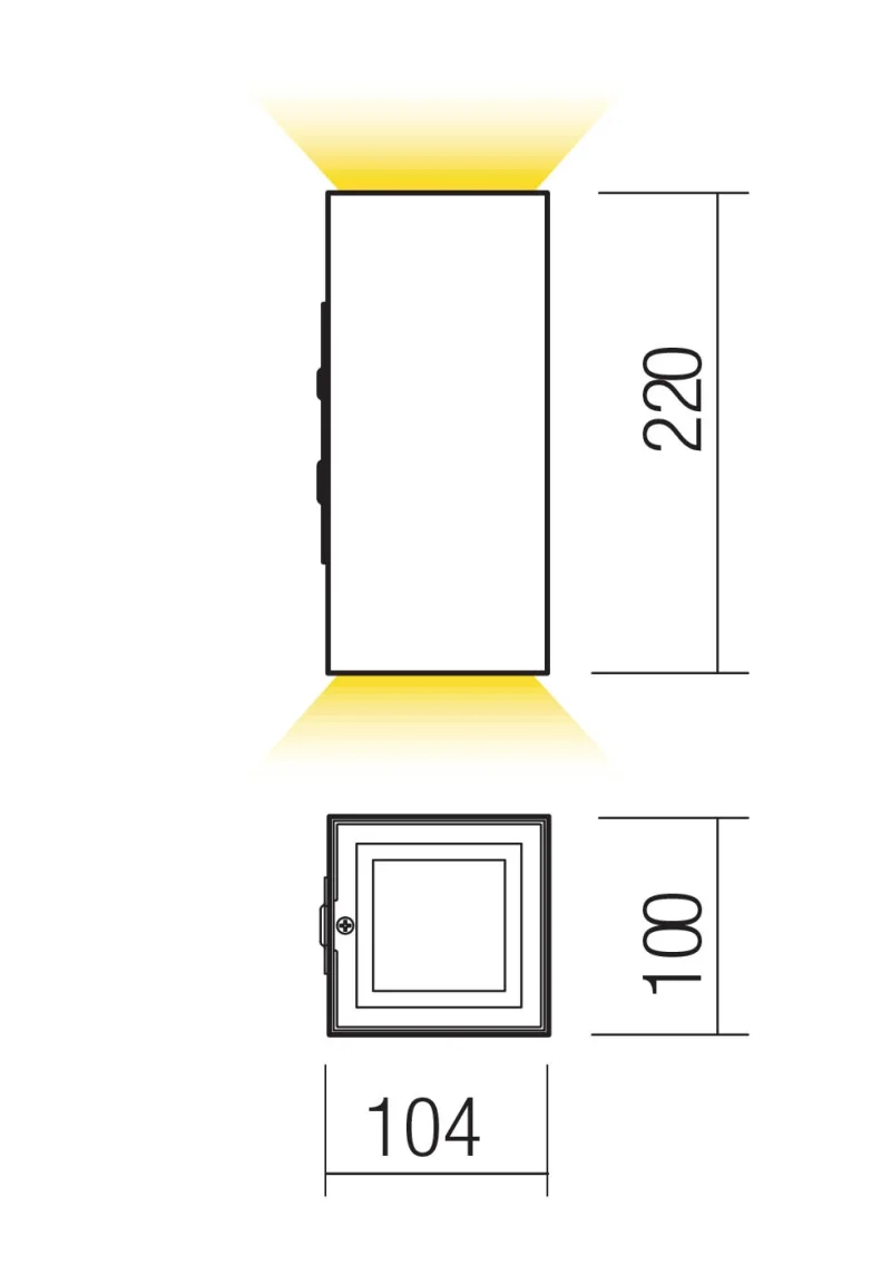 Hub 90794 – REDO LED фасаден аплик в тъмно сив, 21W, 2700K, IP54