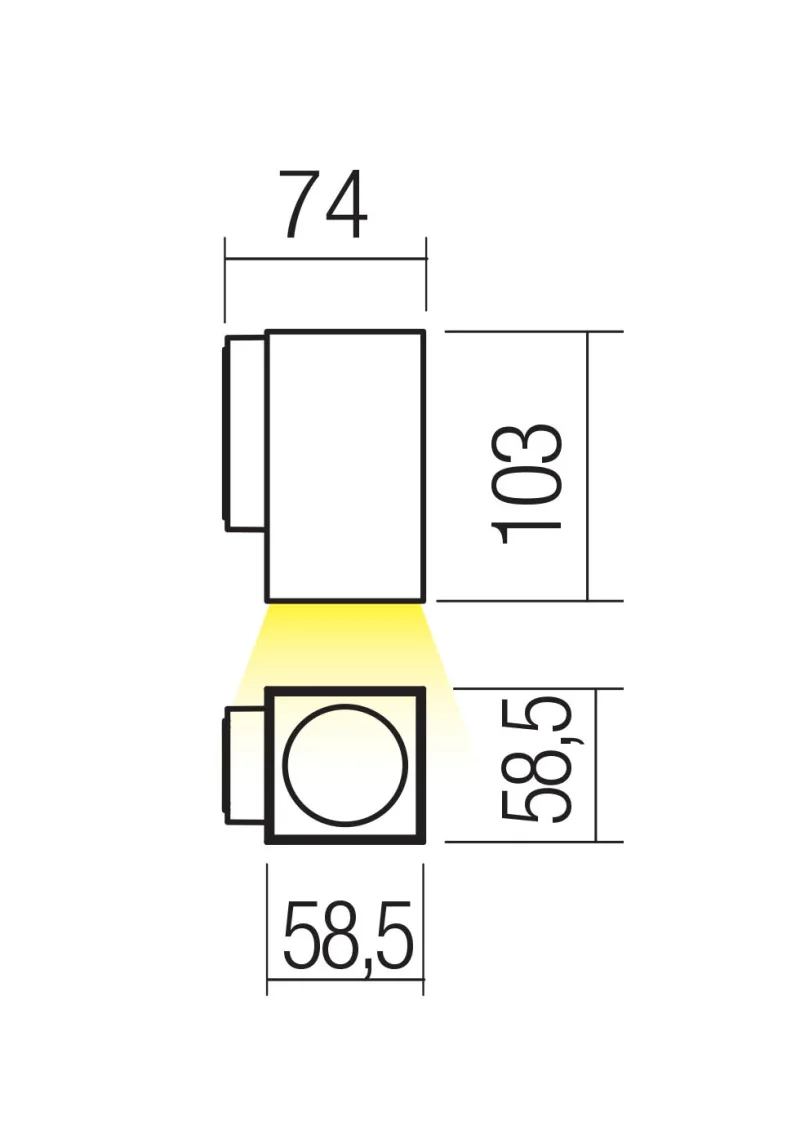 Quad 90813 – REDO LED фасаден аплик в матово бял, 1x4W, 2700K, IP65