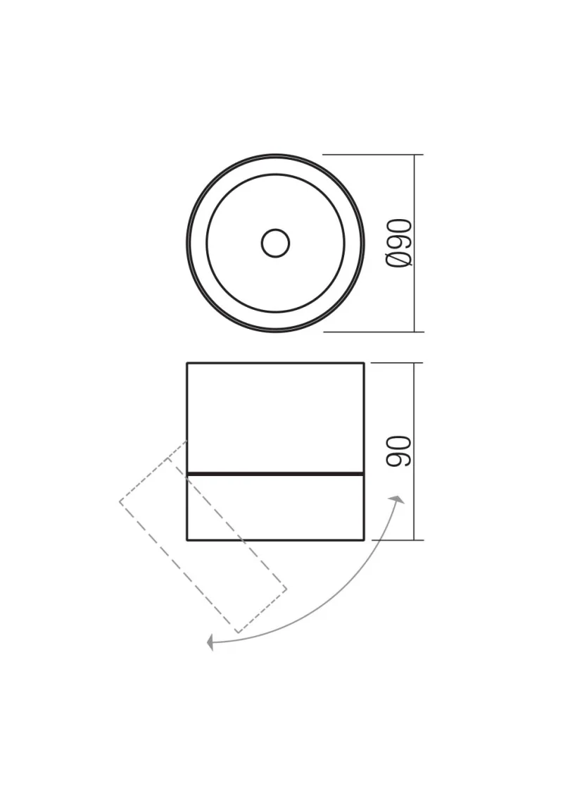 Shaft 90829 – REDO LED фасадна луна за външен монтаж в тъмно сив, 12W, 2700K, IP65