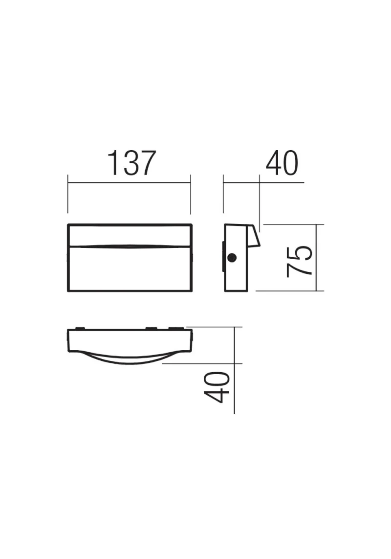 Polifemo 90831 – REDO LED facade downlight for outdoor mounting in white, 1x8W, 2700K, IP65
