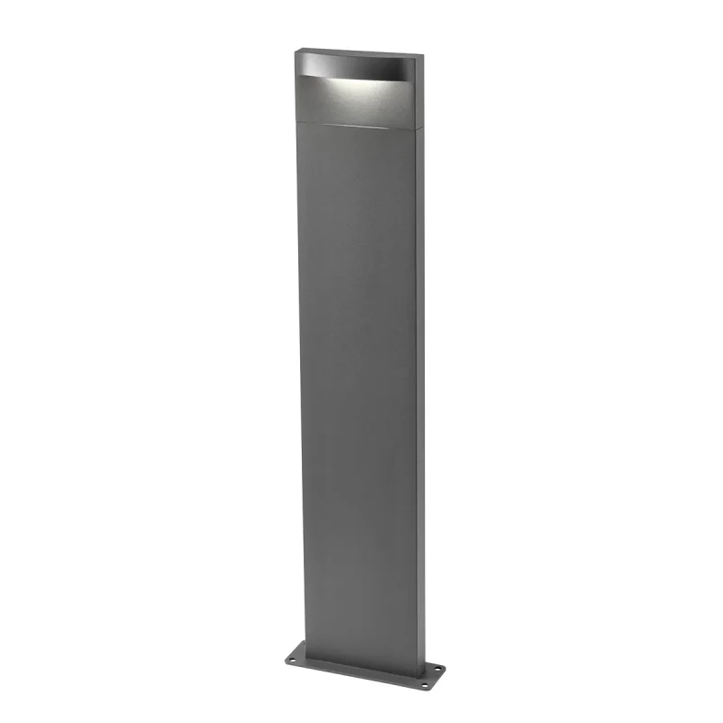 Bollard Lights Polifemo 90834 – REDO LED garden bollard in dark grey, 1x8W, 2700K, IP65