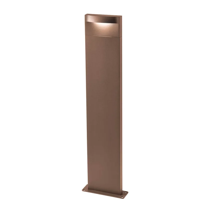 Bollard Lights Polifemo 90835 – REDO LED garden bollard in dark brown, 1x8W, 2700K, IP65