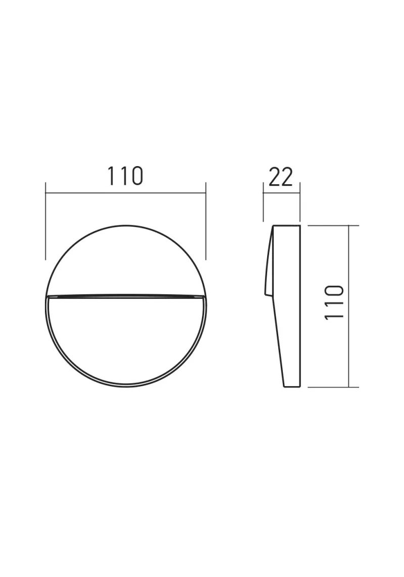 Lander 90836 – REDO LED фасадна луна за външен монтаж в матово бял, 1x3W, 2700K, IP54