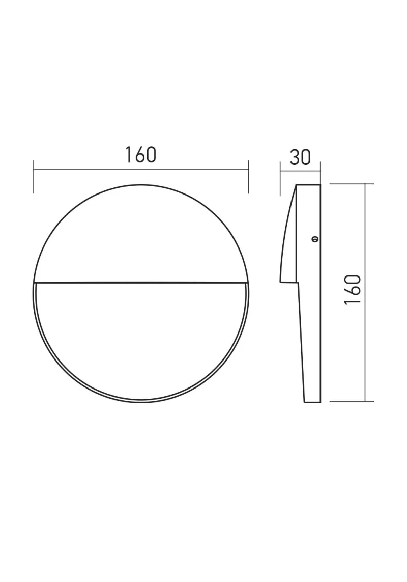 Lander 90840 – REDO LED facade downlight for outdoor mounting in matt white, 1x6W, 2700K, IP54