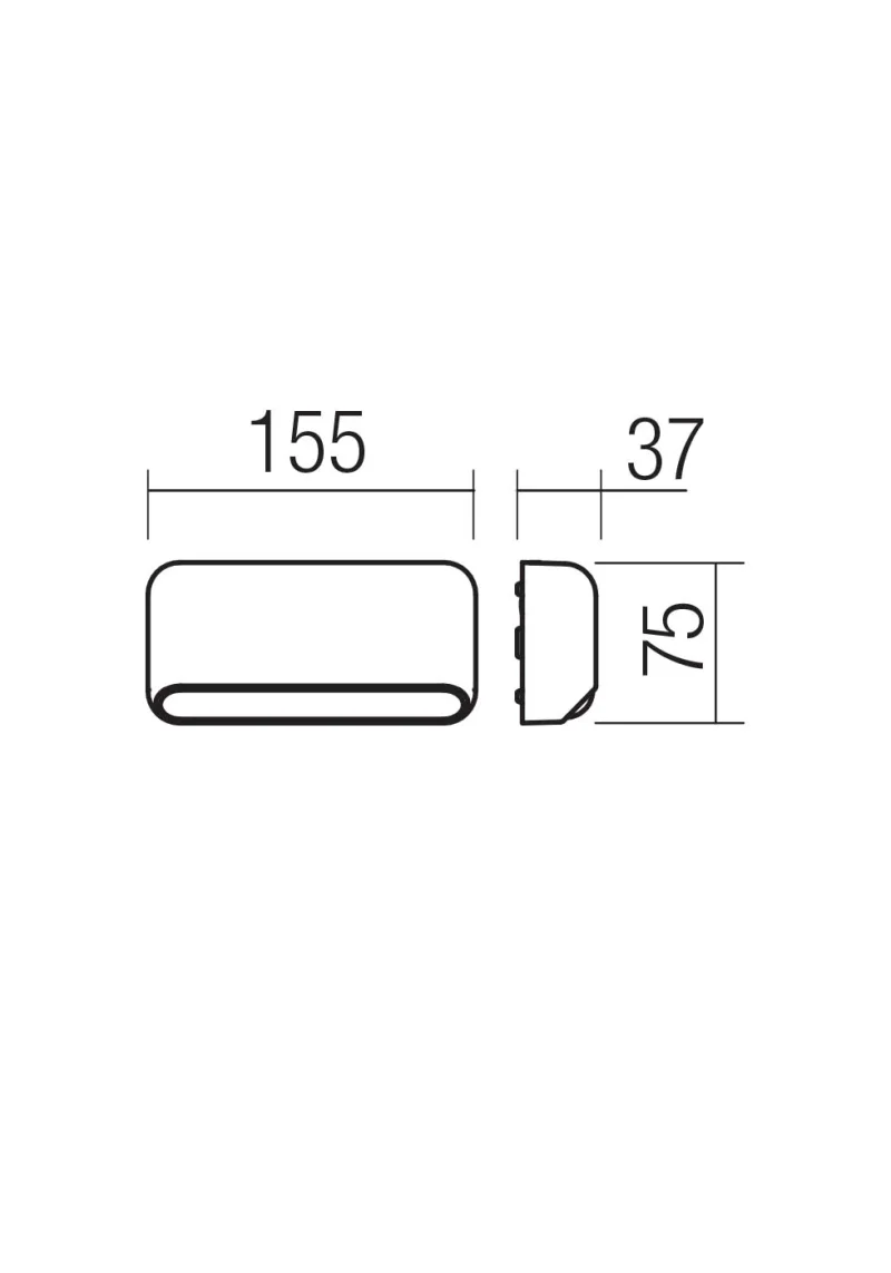 Sapo 90846 – REDO LED фасадна луна за външен монтаж в матово бял, 1x3W, 3000K, IP65