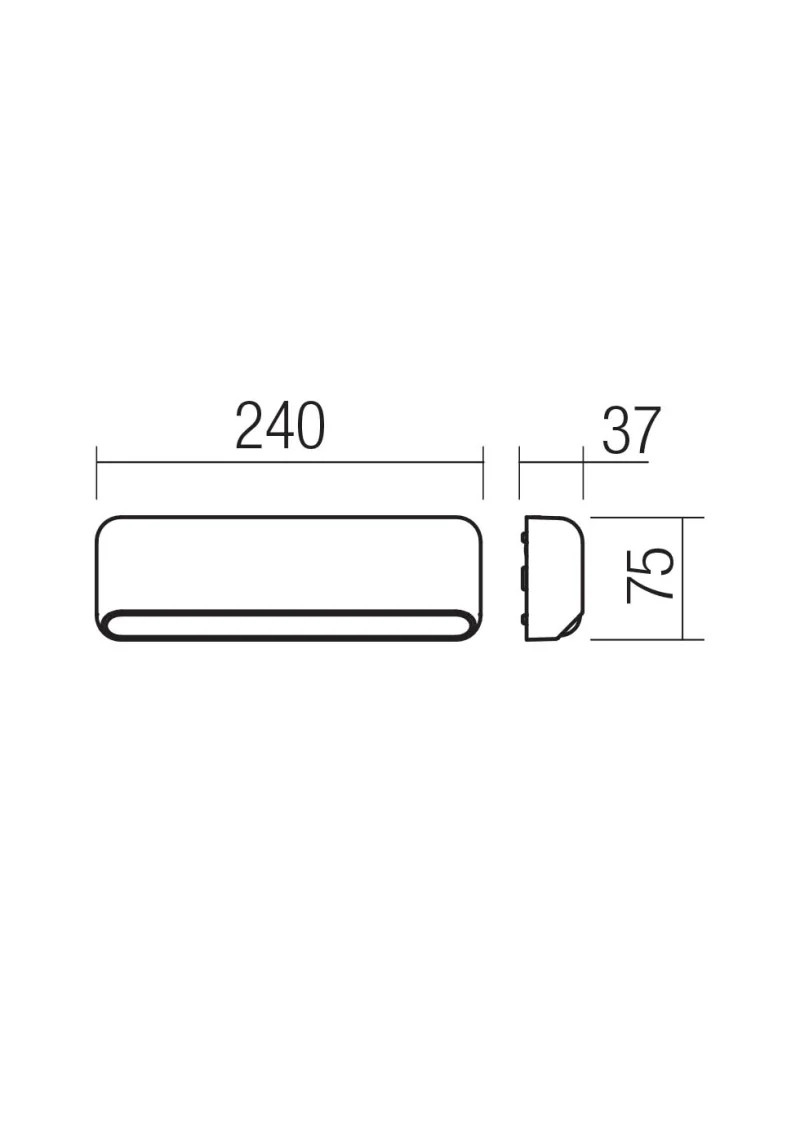 Sapo 90849 – REDO LED фасадна луна за външен монтаж в тъмно сив, 1x5,2W, 2700K, IP65