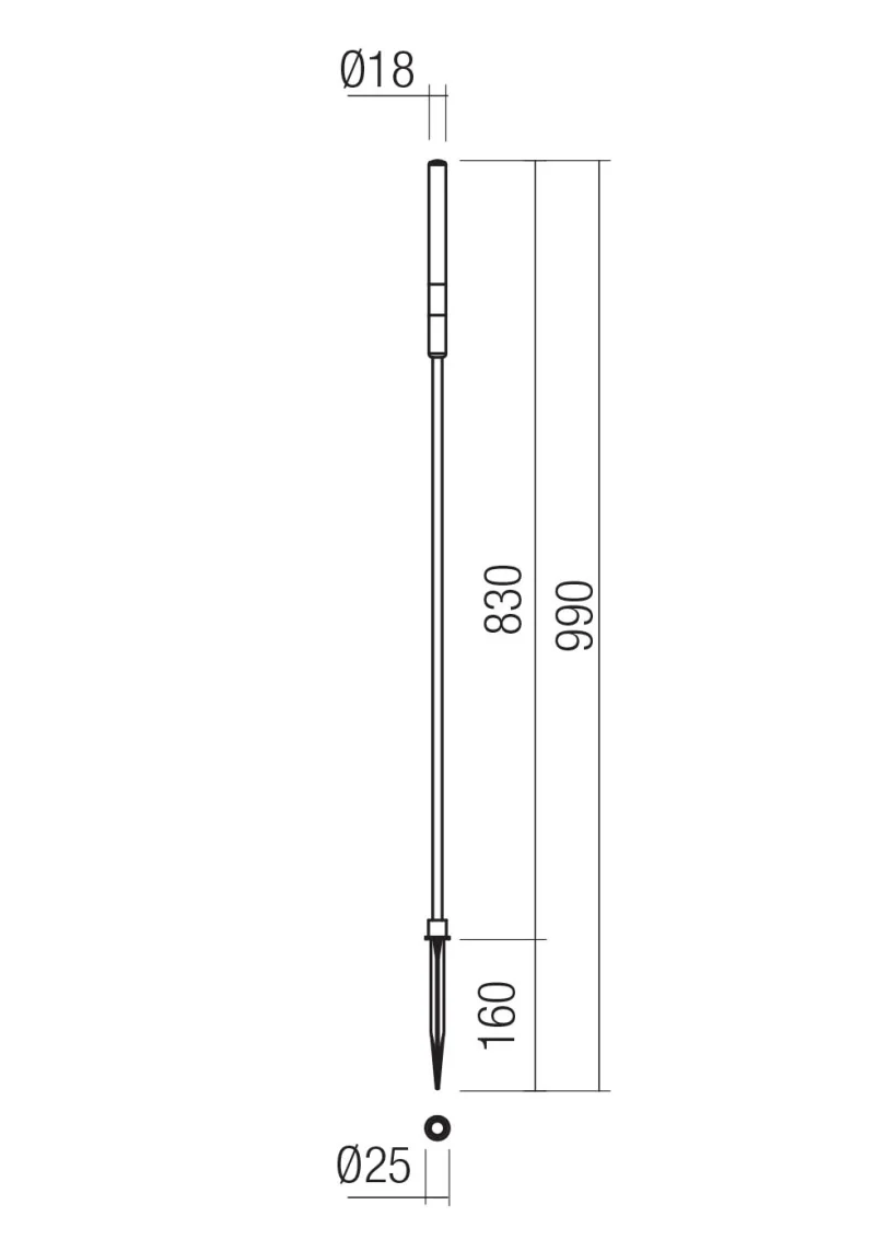 Torch 90883 – REDO LED градински стълб с колче за земя в античен месинг, 1,5W, 2700K, IP65