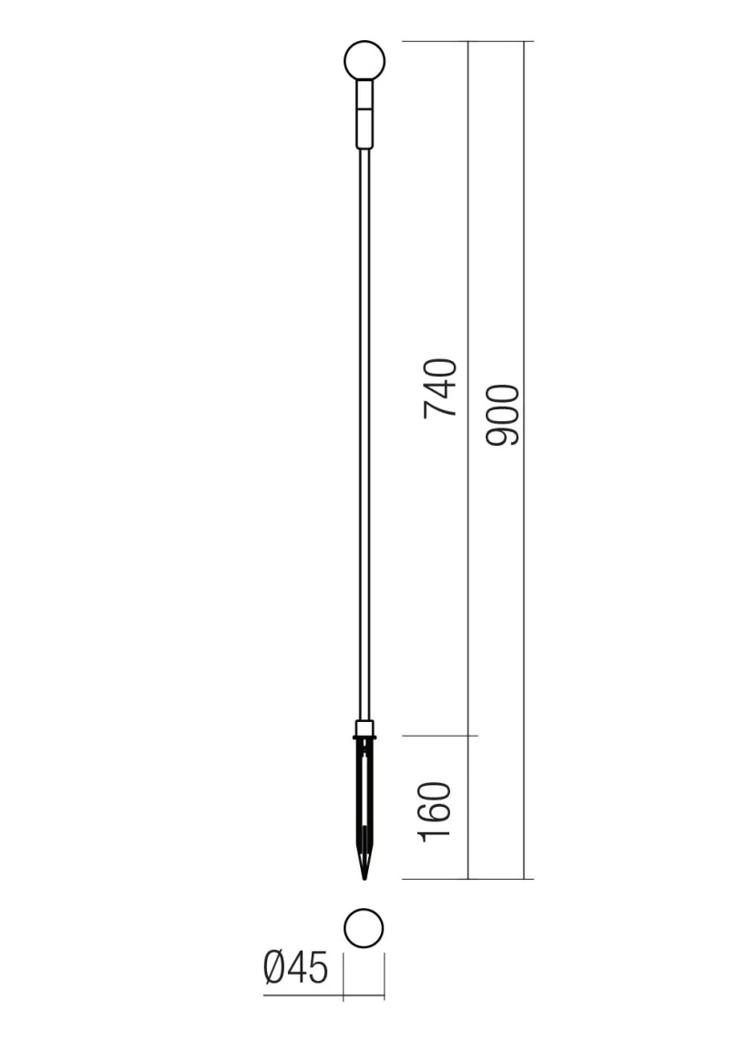 Torch 90889 – REDO LED градински стълб с колче за земя в античен месинг, 1,5W, 2700K, IP65